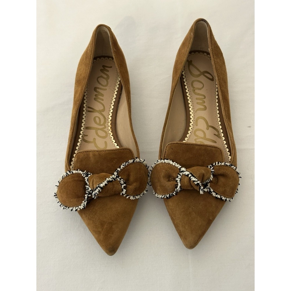 Sam Edelman Rochester Suede‎ Leather Pointed Flats Golden Brown Size 6 Career
